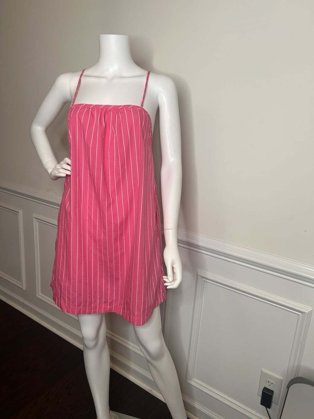 XS - Womens Sleeveless Shift Mini Dress - A New Day - Pink Striped